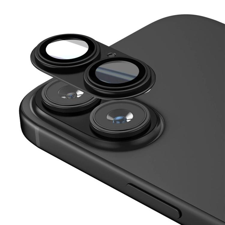 

For iPhone 16 Plus Kalebol Precise Alignment Stepped Eagle Eye Metal Lens Film(Black)