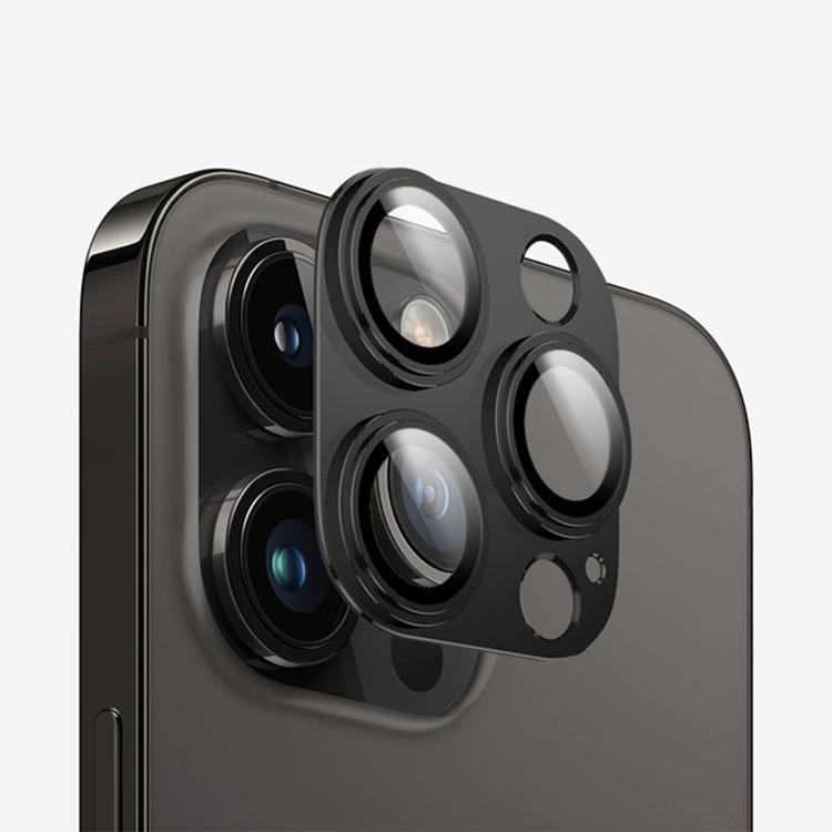 

For iPhone 15 Pro Max Kalebol Precise Alignment Stepped Eagle Eye Metal Lens Film(Black)