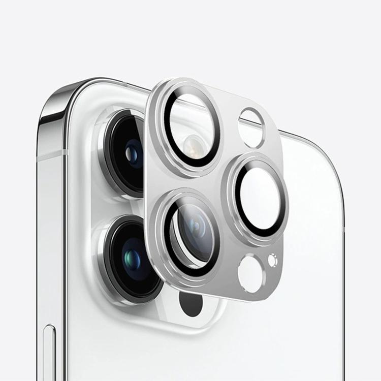 

For iPhone 15 Pro Kalebol Precise Alignment Stepped Eagle Eye Metal Lens Film(Silver)