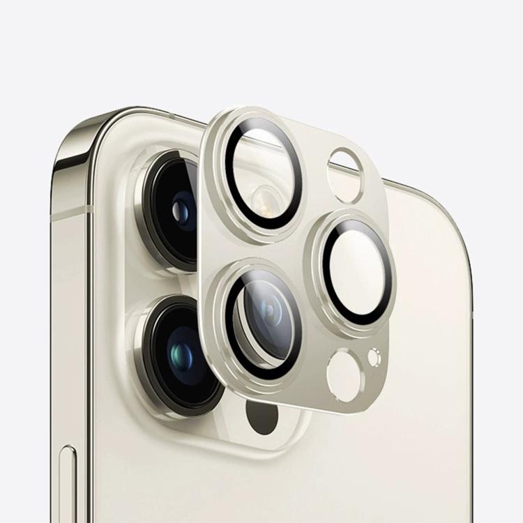 

For iPhone 15 Pro Kalebol Precise Alignment Stepped Eagle Eye Metal Lens Film(Gold)
