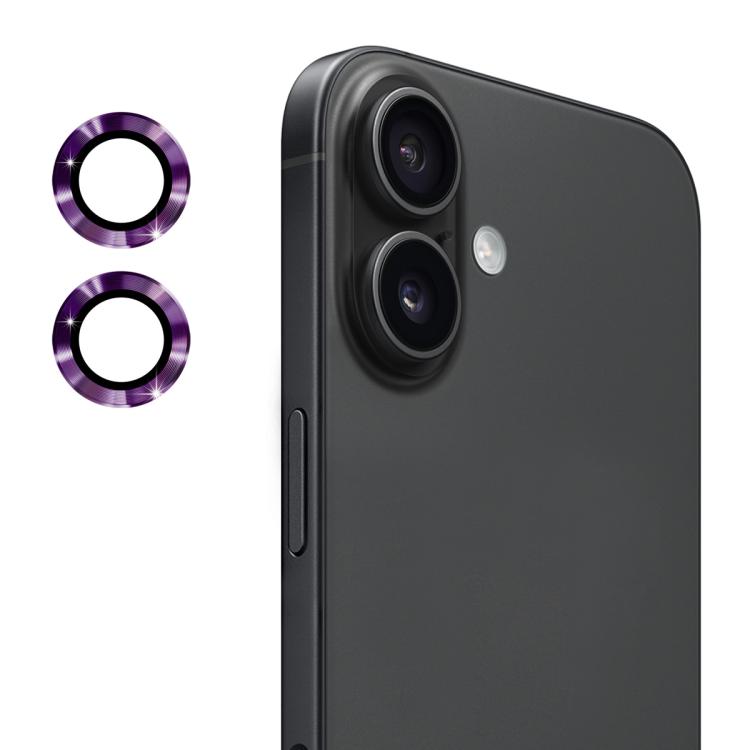 

For iPhone 17 ENKAY 9H Rear Lens Aluminium Alloy Tempered Glass Film(Dark Purple)