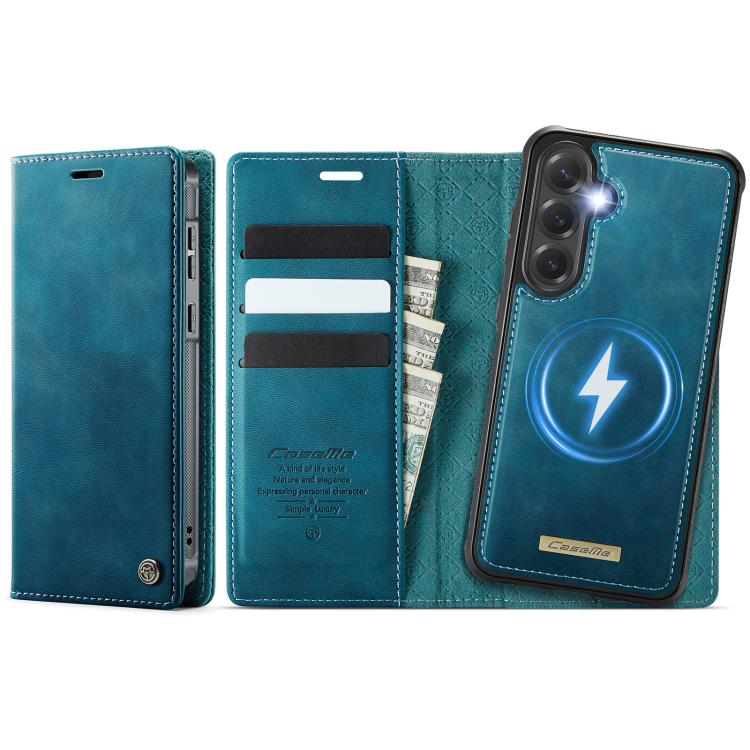 

For Samsung Galaxy S24 FE 5G CaseMe C49 Magnetic RFID Blocking Detachable Wallet Leather Phone Case(Green)