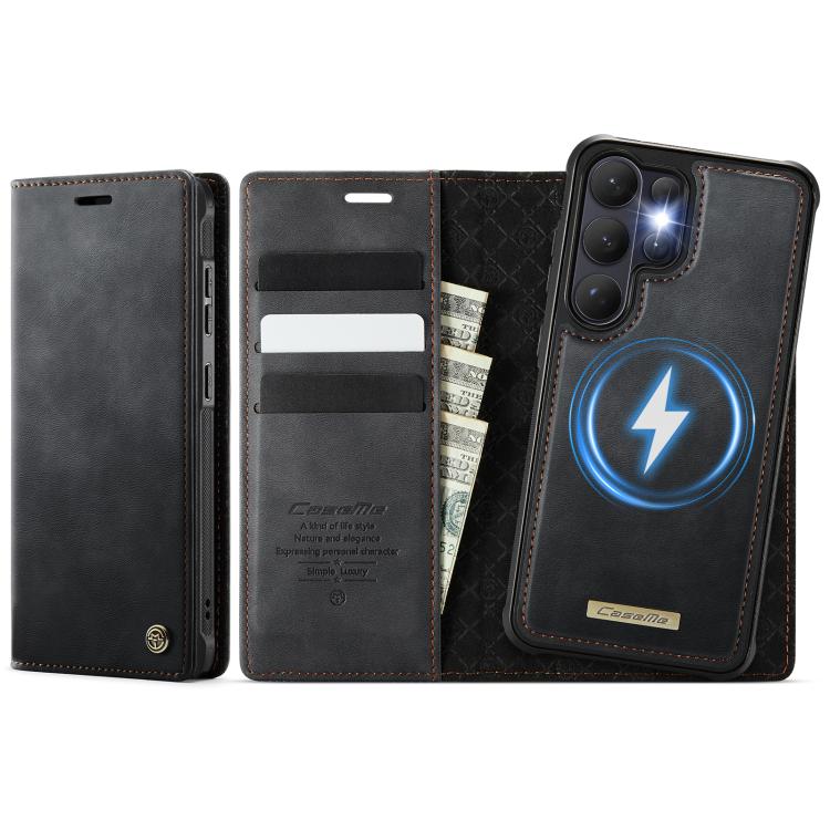 

For Samsung Galaxy S26 Ultra 5G CaseMe C49 Magnetic RFID Blocking Detachable Wallet Leather Phone Case(Black)