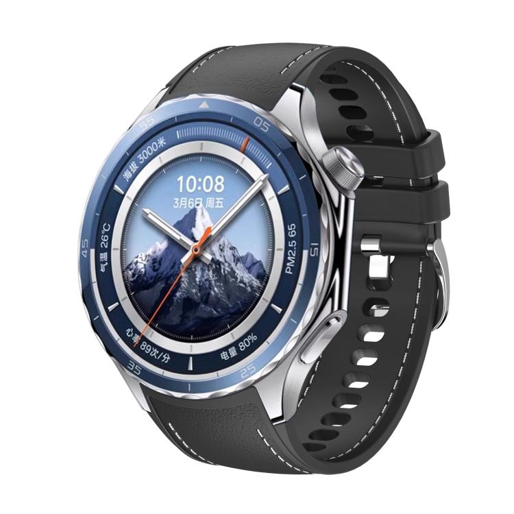 

For OPPO Watch X2 Mini Stitched Silicone Watch Band(Black)