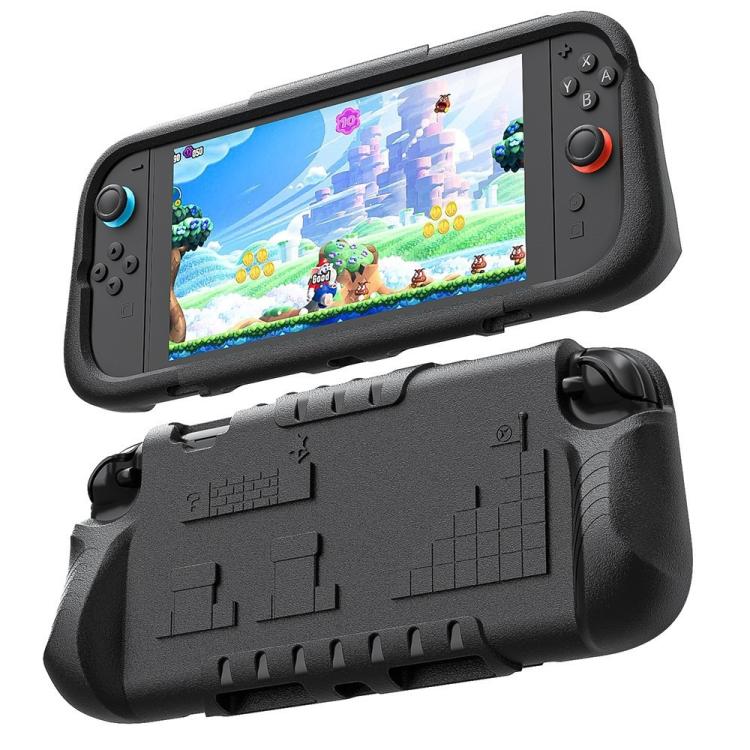 

For Nintendo Switch 2 Game Console Anti-Slip And Anti-Drop Liquid EVA Protective Case(Black)