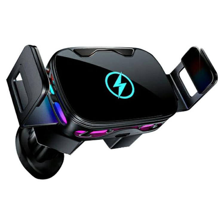 

SD23 With Ambient Light Car Navigation Air Vent Phone Holder 15W Wireless Charger(Black)