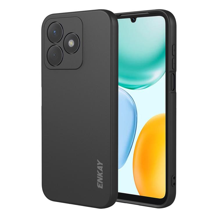

For Honor X5c / X5c Plus ENKAY Hat-Prince Liquid Silicone Shockproof Soft Phone Case(Black)