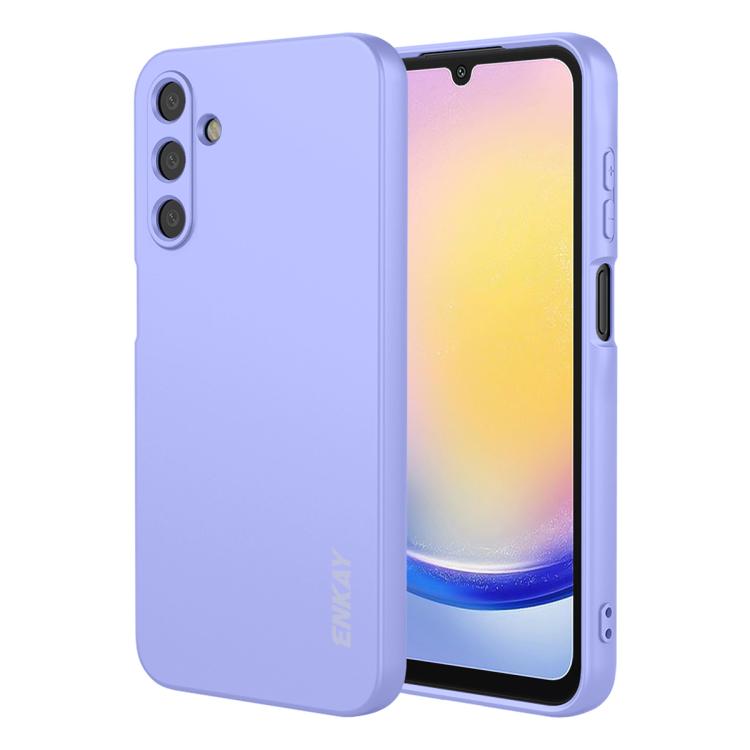 For Galaxy A25 5G ENKAY Liquid Silicone Soft Shockproof Phone Case(Purple)