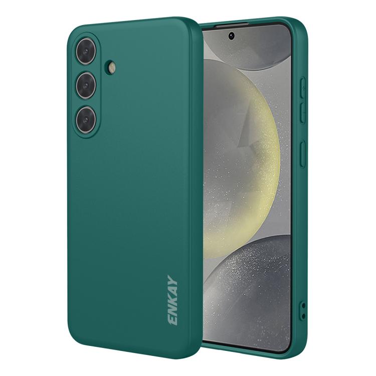 

For Samsung Galaxy S26 5G ENKAY Liquid Silicone Soft Shockproof Phone Case(Dark Green)