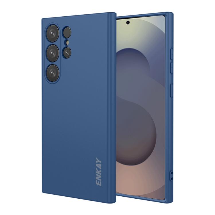 

For Samsung Galaxy S26 Ultra 5G ENKAY Liquid Silicone Soft Shockproof Phone Case(Dark Blue)