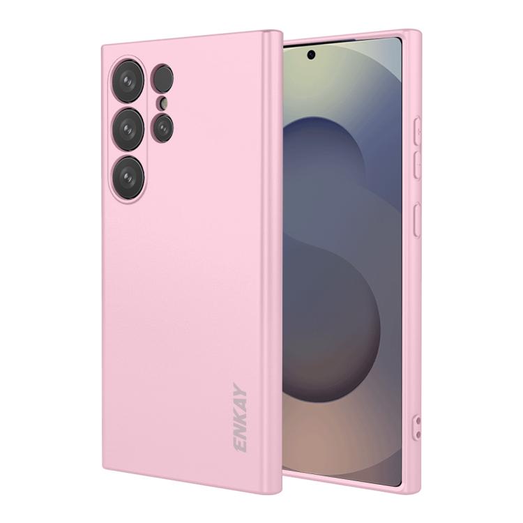 

For Samsung Galaxy S26 Ultra 5G ENKAY Liquid Silicone Soft Shockproof Phone Case(Pink)