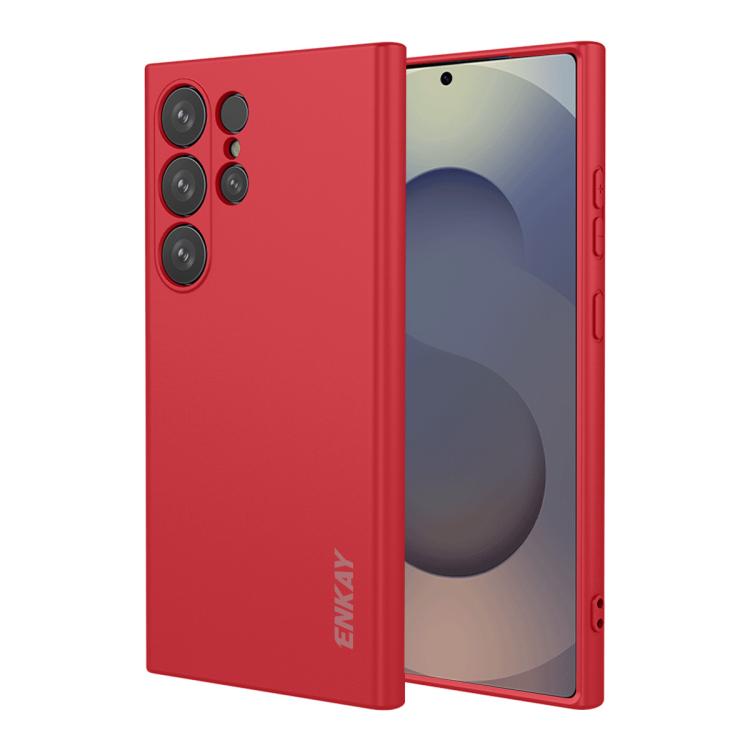 

For Samsung Galaxy S26 Ultra 5G ENKAY Liquid Silicone Soft Shockproof Phone Case(Red)