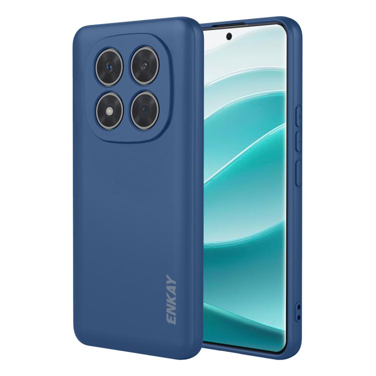 

For Redmi Note 14 Pro+ 5G Global ENKAY Liquid Silicone Soft Shockproof Phone Case(Dark Blue)