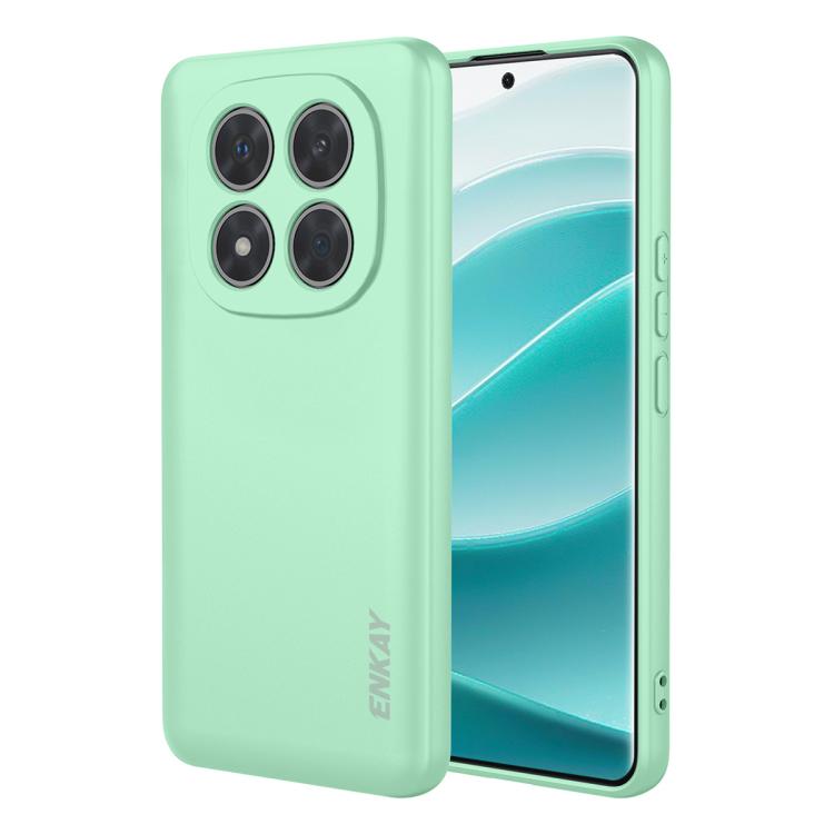 

For Redmi Note 14 Pro 5G Global ENKAY Liquid Silicone Soft Shockproof Phone Case(Light Green)