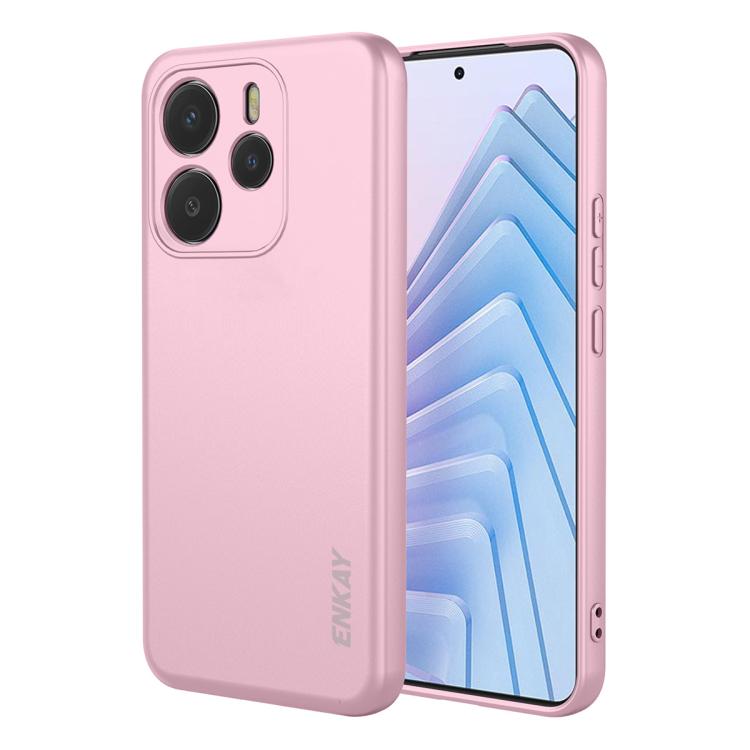 

For Redmi Note 14 4G 163mm Global ENKAY Liquid Silicone Soft Shockproof Phone Case(Pink)