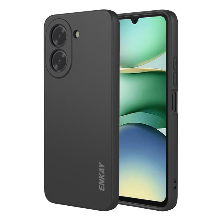 

For Redmi A5 NFC 173mm ENKAY Liquid Silicone Soft Shockproof Phone Case(Black)