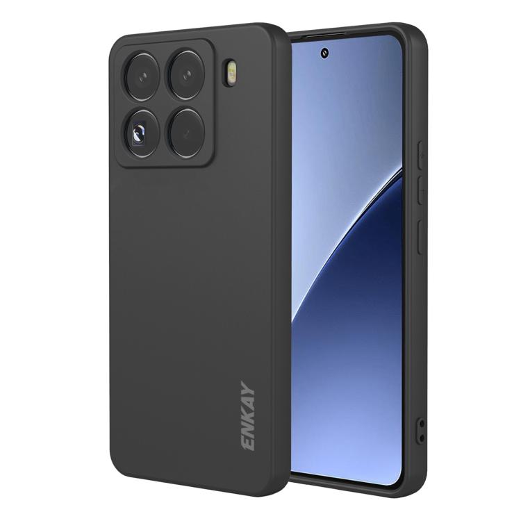 

For Xiaomi 15 Pro ENKAY Liquid Silicone Soft Shockproof Phone Case(Black)