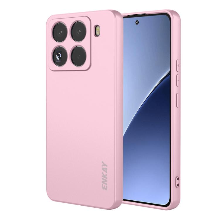 

For Xiaomi 15 Pro ENKAY Liquid Silicone Soft Shockproof Phone Case(Pink)