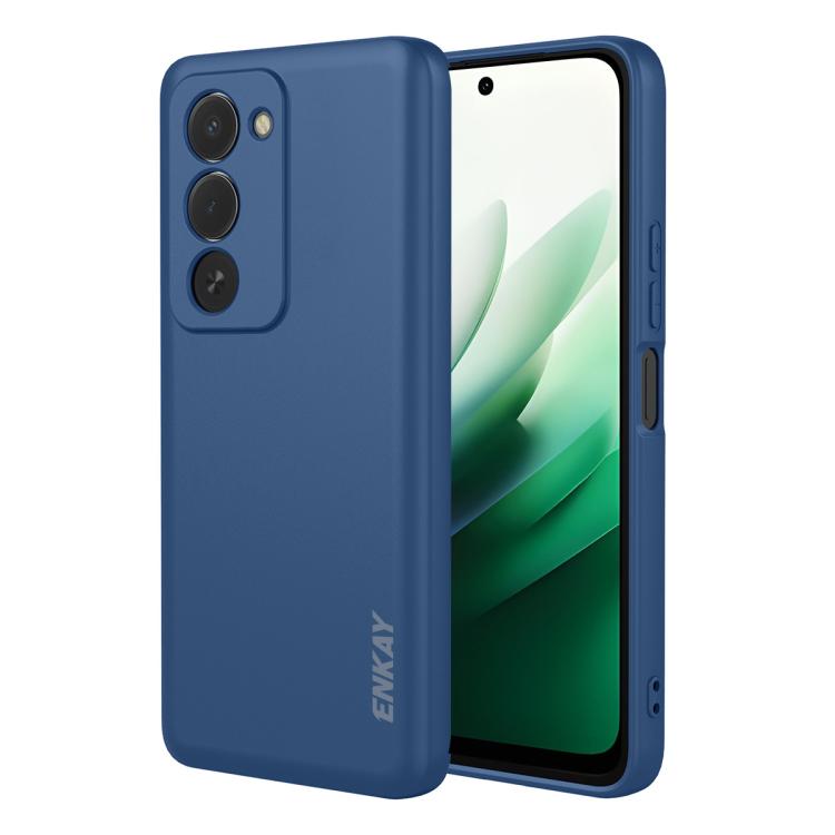 

For Redmi 15 5G Global / 15 4G SEA 169.5mm ENKAY Liquid Silicone Soft Shockproof Phone Case(Dark Blue)
