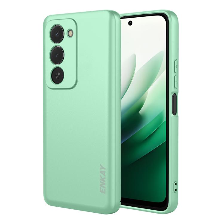 

For Redmi 15 5G Global / 15 4G SEA 169.5mm ENKAY Liquid Silicone Soft Shockproof Phone Case(Light Green)
