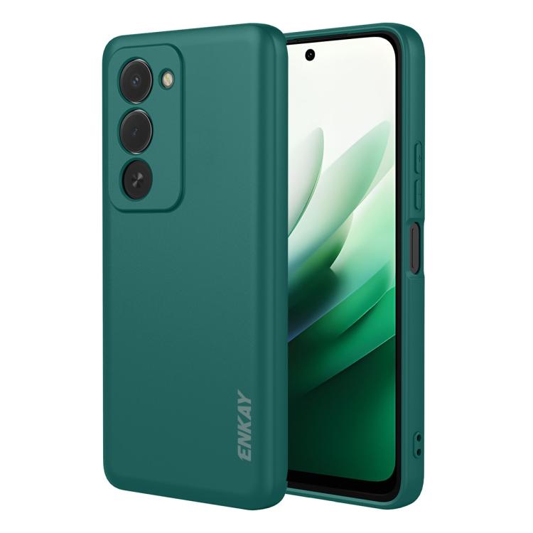 

For Redmi 15 5G / 4G EU 171mm ENKAY Liquid Silicone Soft Shockproof Phone Case(Dark Green)