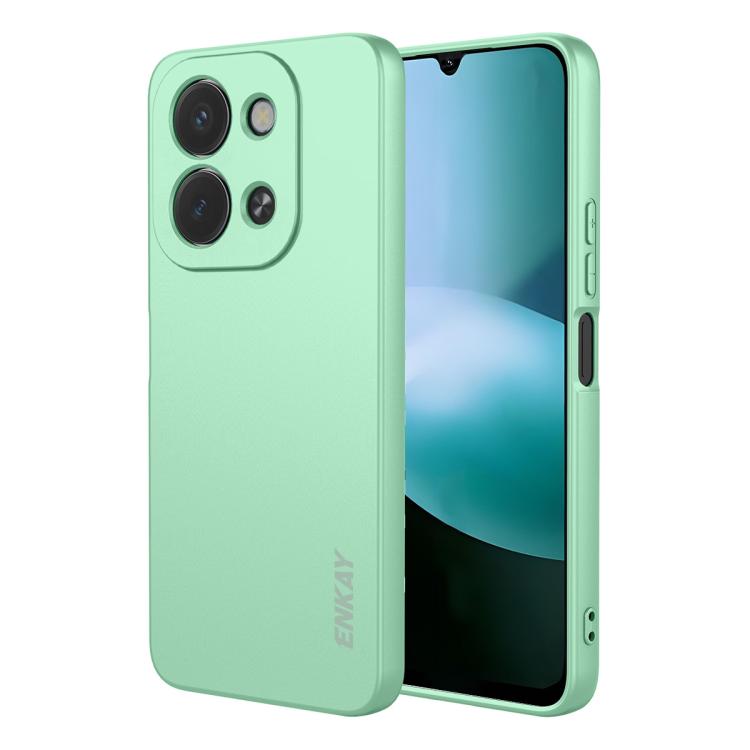 

For Redmi 15C 5G / 4G Global 171mm ENKAY Liquid Silicone Soft Shockproof Phone Case(Light Green)
