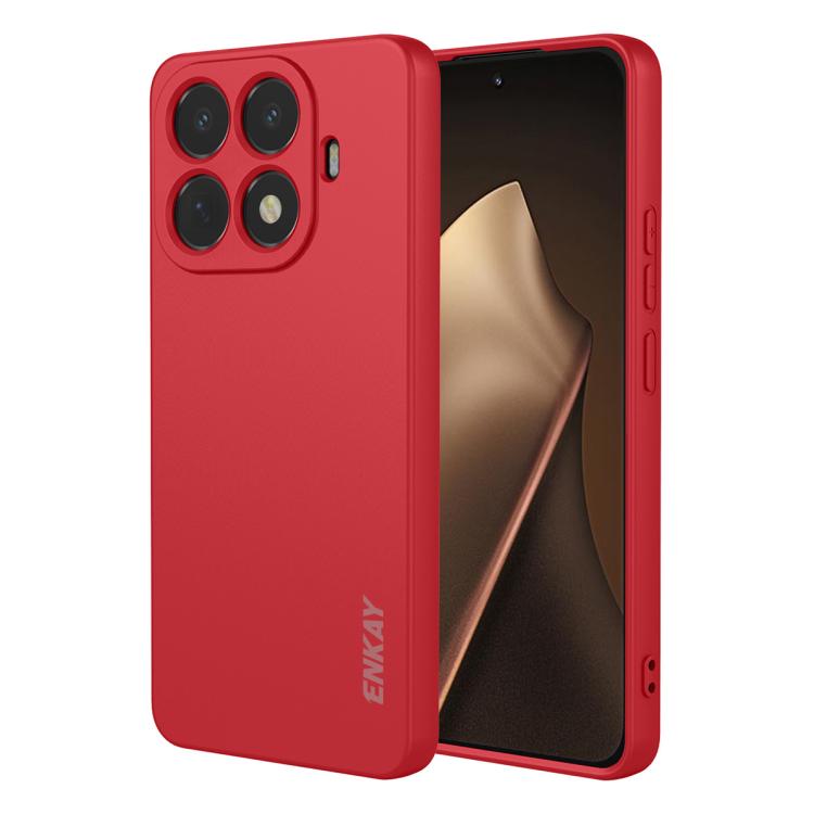 

For Xiaomi 15T Pro ENKAY Liquid Silicone Soft Shockproof Phone Case(Red)