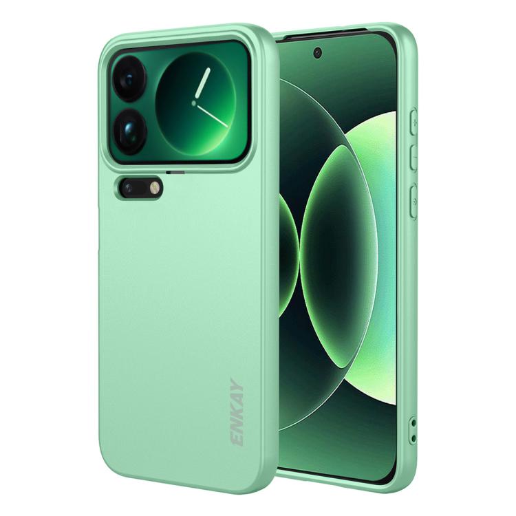 

For Xiaomi 17 Pro ENKAY Liquid Silicone Soft Shockproof Phone Case(Light Green)