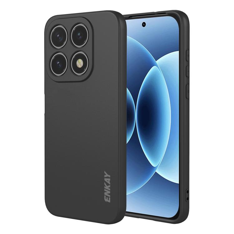 

For Xiaomi 17 ENKAY Liquid Silicone Soft Shockproof Phone Case(Black)