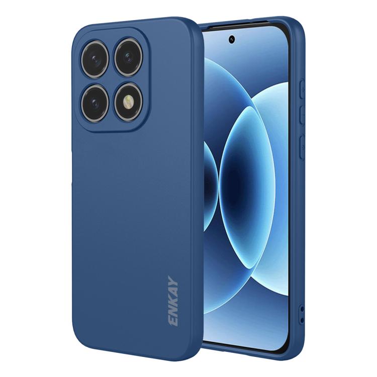 

For Xiaomi 17 ENKAY Liquid Silicone Soft Shockproof Phone Case(Dark Blue)