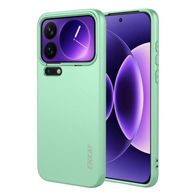 

For Xiaomi 17 Pro Max ENKAY Liquid Silicone Soft Shockproof Phone Case(Light Green)