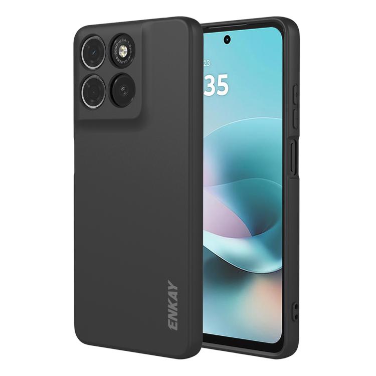 For Motorola Moto G100 / G100s ENKAY Liquid Silicone Soft Shockproof Phone Case(Black)