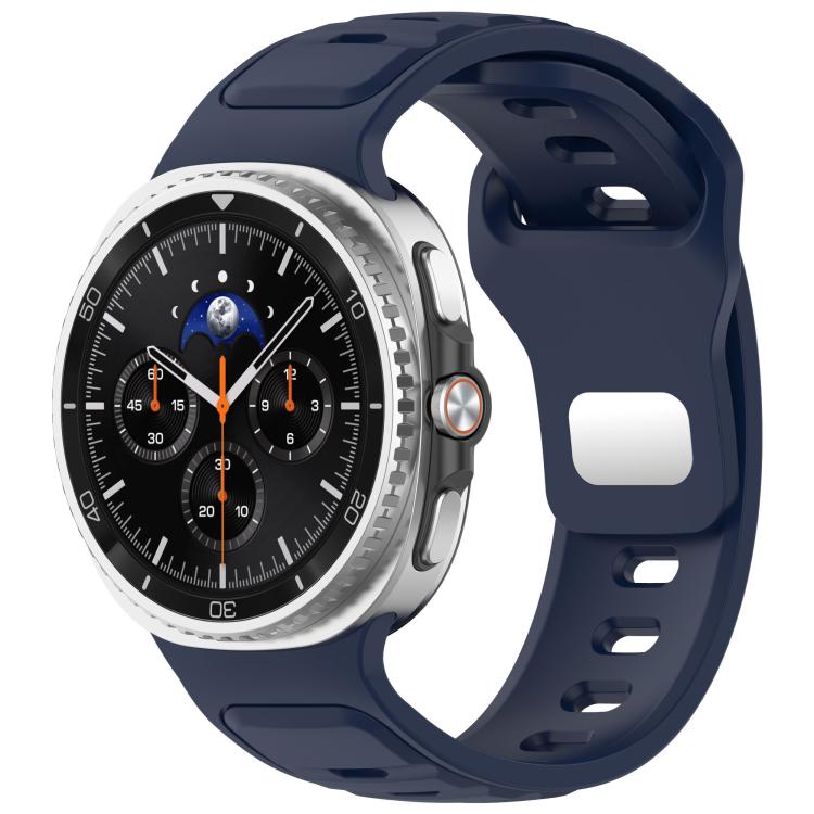 

For Samsung Galaxy Watch8 / Watch8 Classic Reverse Buckle Single Color Silicone Watch Band(Midnight Blue)