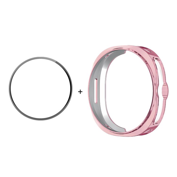 

For Samsung Galaxy Watch8 Classic 46mm ENKAY Hat-Prince 2 in 1 Electroplated Soft TPU Cover with Full Coverage PMMA Soft Film(Pink)