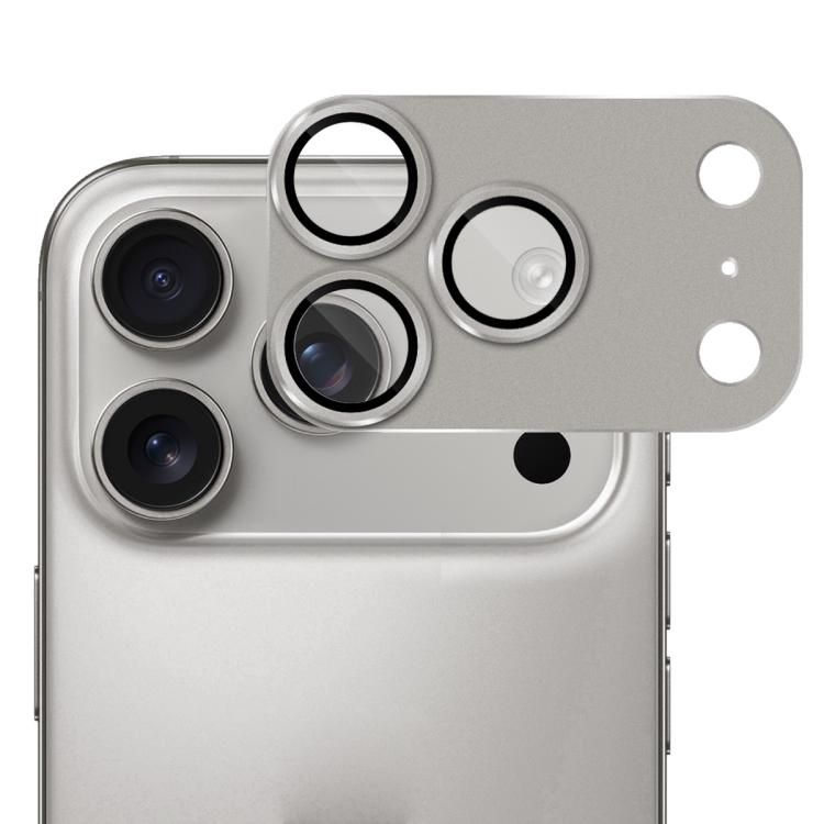 

For iPhone 17 Pro ENKAY Anti-reflection Camera Lens Frosted Armor Aluminium Alloy Tempered Glass Film(Grey)