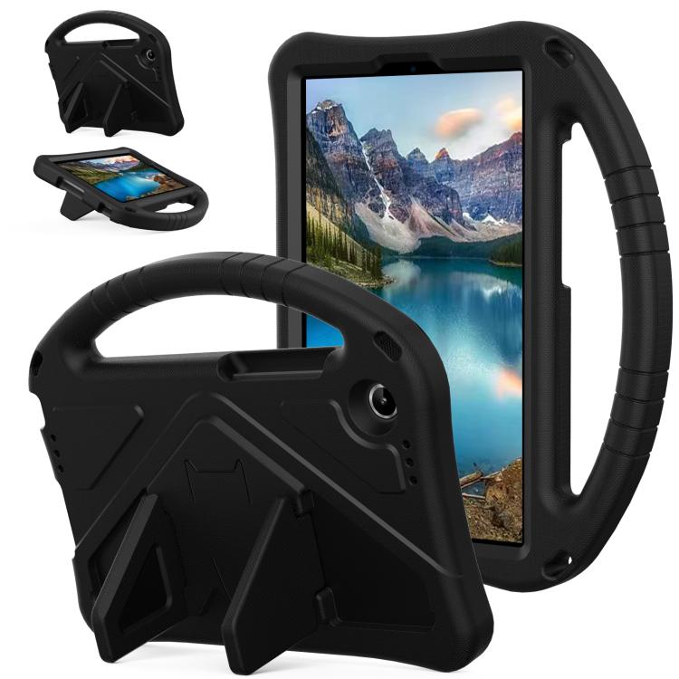

For Lenovo Tab One 8.7 2025 EVA Shockproof Tablet Case with Holder & Shoulder Strap(Black)