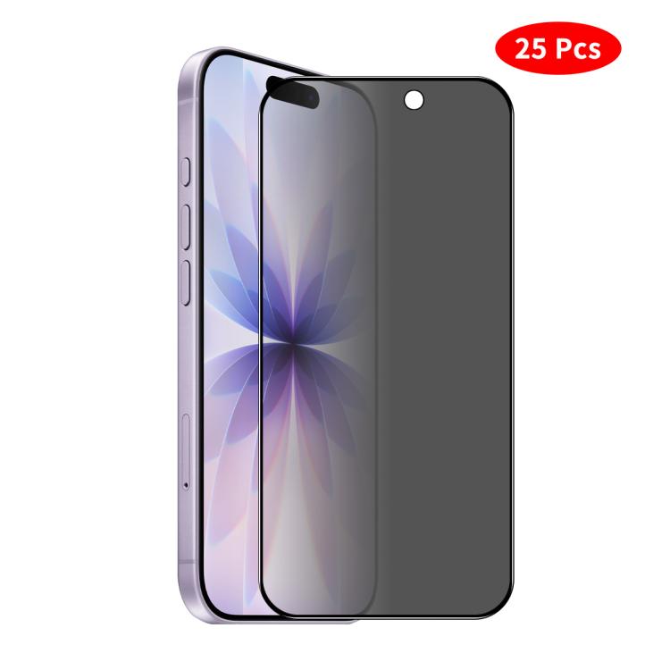 For iPhone 17 JUNSUNMAY 25pcs Silk Print Full Coverage Privacy Tempered Glass Film