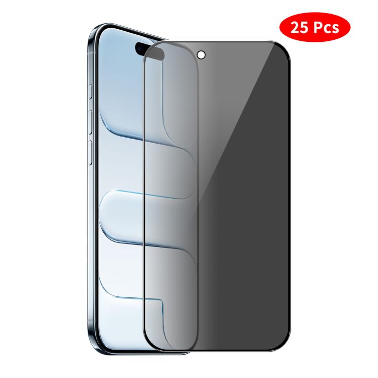 For iPhone Air JUNSUNMAY 25pcs Silk Print Full Coverage Privacy Tempered Glass Film