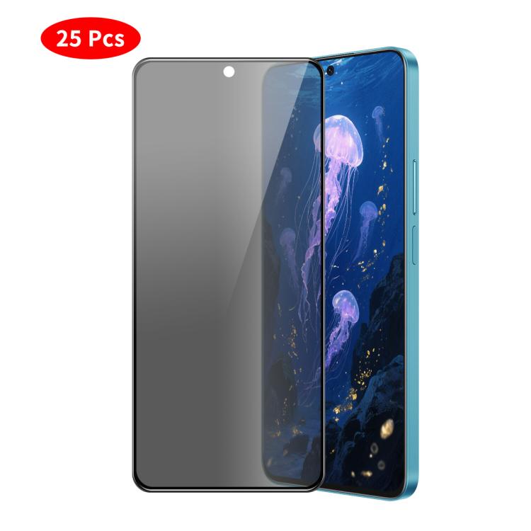 

For Samsung Galaxy S25 Edge 5G JUNSUNMAY 25pcs Silk Print Full Coverage Privacy Tempered Glass Film