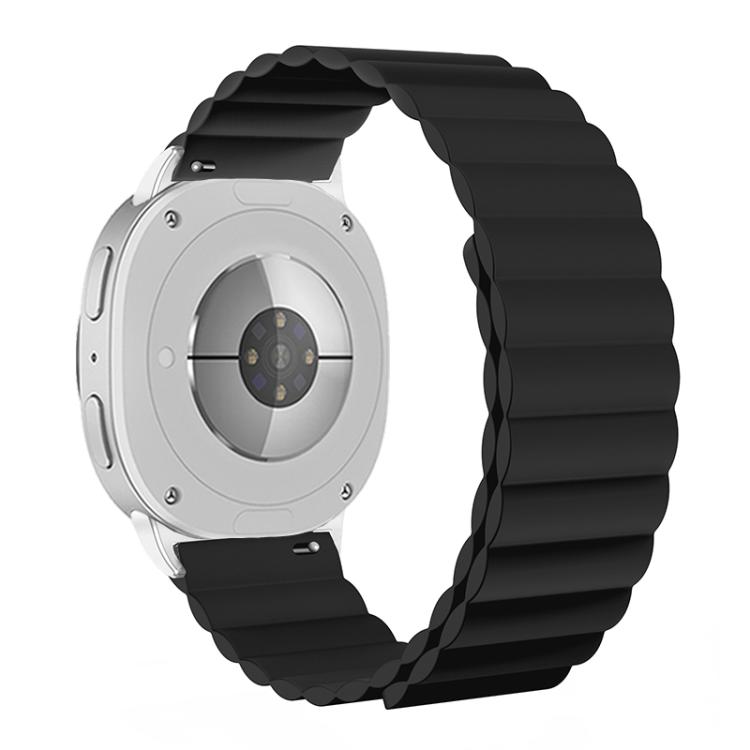 

For Samsung Galaxy Watch8 / Watch8 Classic Magnetic Silicone Watch Band(Black)