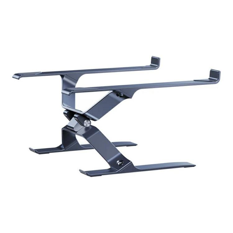 P70 X-Shape Aluminum Alloy Stand Height Adjustable Foldable Cooling Bracket for Laptop / Tablet(Dark Grey)