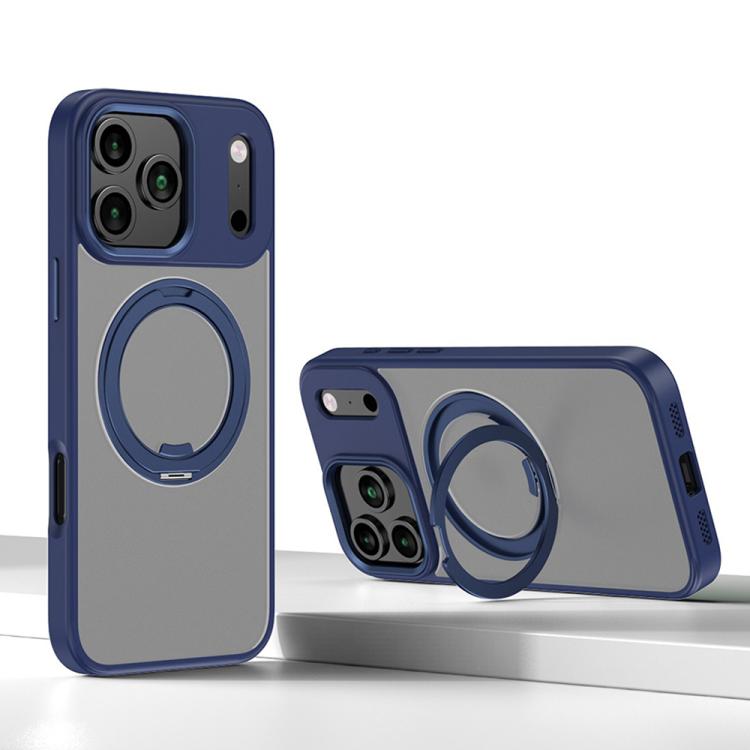 

For iPhone 17 Pro Kalebol Rotating Magnetic Holder MagSafe Phone Case(Blue)