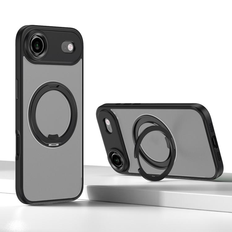 

For iPhone Air Kalebol Rotating Magnetic Holder MagSafe Phone Case(Black)