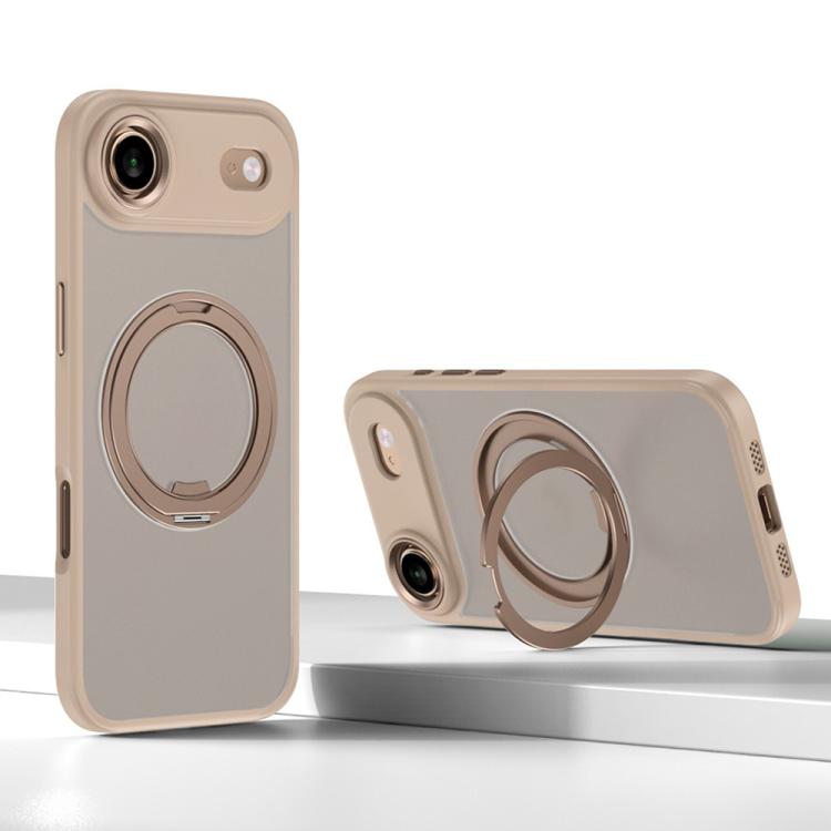 

For iPhone Air Kalebol Rotating Magnetic Holder MagSafe Phone Case(Desert Gold)