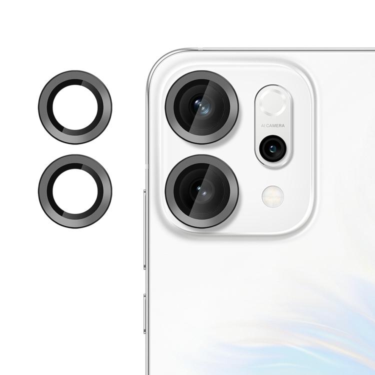 For OPPO Reno14 Pro Global Kalebol No Flicker Ultra-Thin Individual Camera Lens Tempered Glass Film(Black)