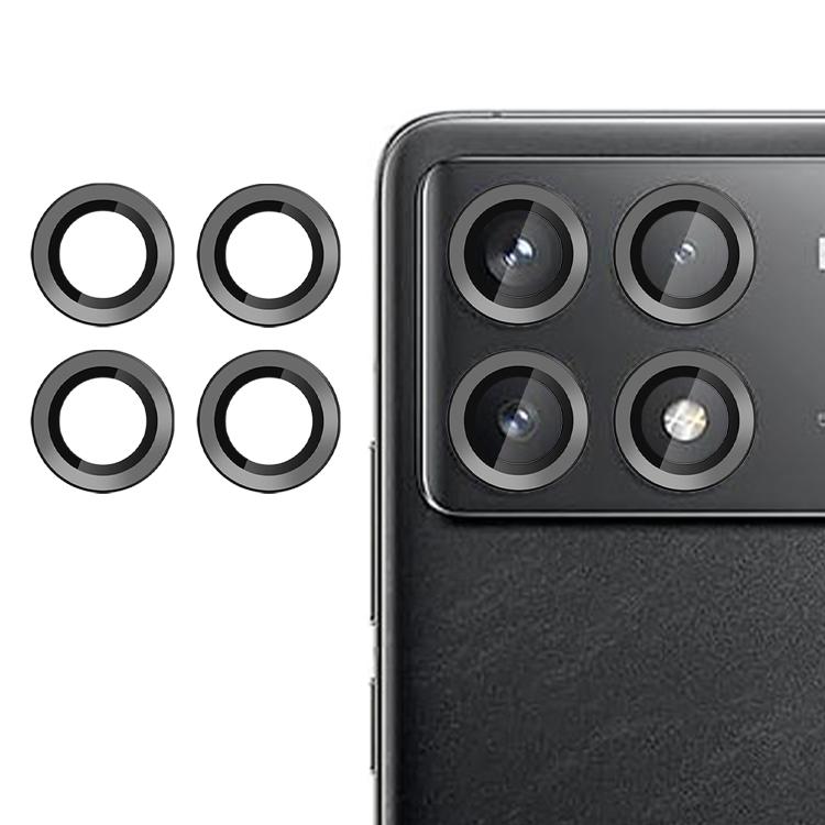 

For Redmi K70 / K70 Pro / K70E Kalebol No Flicker Ultra-Thin Individual Camera Lens Tempered Glass Film(Black)