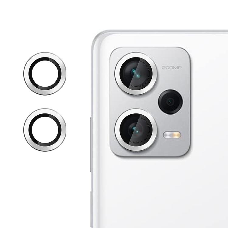 📸 Cadre Objectif Caméra Arrière Argenté – Pour Xiaomi Redmi Note 12 Pro+ (compatible Universel)