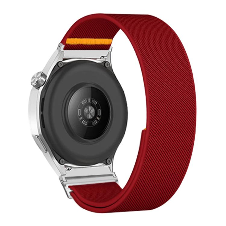 

22mm Adjustable Single Loop Elastic Nylon Watch Band(Red)
