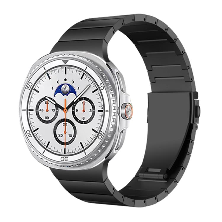 

For Samsung Galaxy Watch8 / Watch8 Classic Integrated One Bead Stainless Steel Watch Band(Black)