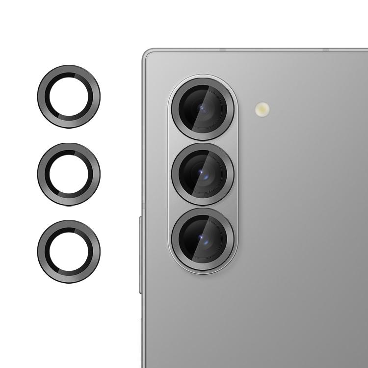 

For Samsung Galaxy Z Fold6 Kalebol No Flicker Ultra-Thin Individual Camera Lens Tempered Glass Film(Black)